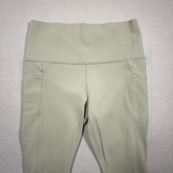 Athleta Legging Women Petite Medium MP Green‎ Salutation Stash Pocket Cinch 7/8 - Picture 2 of 13